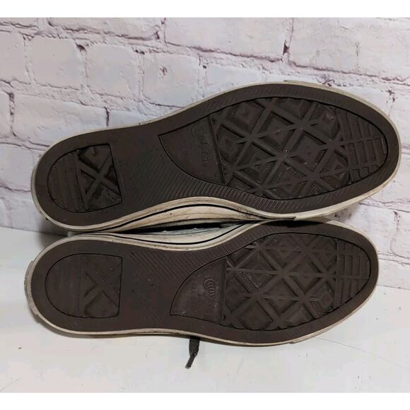 Size 9 - Converse Chuck High Top Denim Cherry Blossom Goth Zombie Custom Shoe - Picture 15 of 15